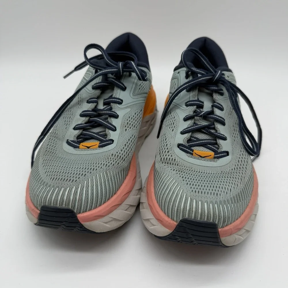 Hoka Shoes Men's Sz 8 Gray Bondi 7 Running‎ Hoka One One Athletic Sneakers